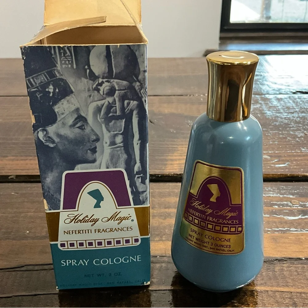 Vintage Holiday Magic Nefertiti Fragrances Spray Cologne IOB MCM